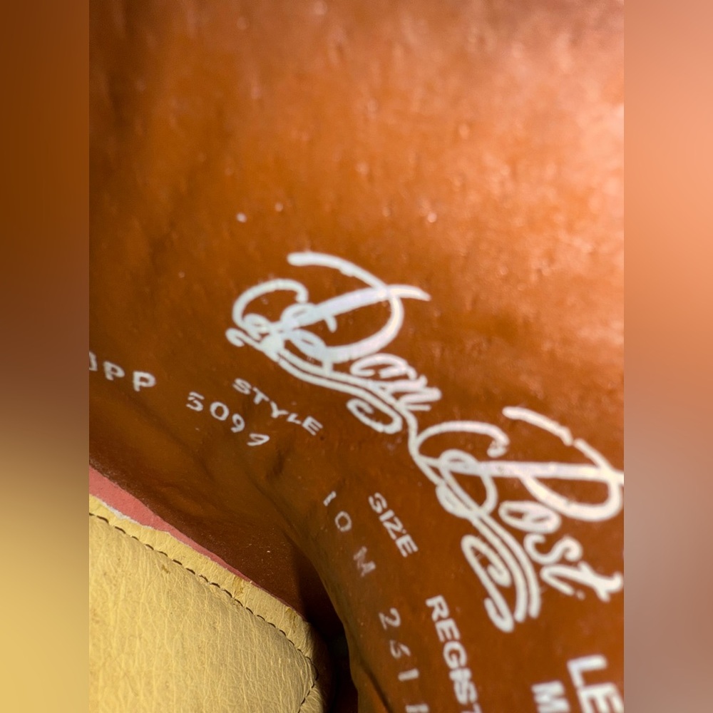 Dan Post Ladies Tan Oiled Mule with Studs and Cushion Comfort Insole DPP5099 - Picture 6 of 8